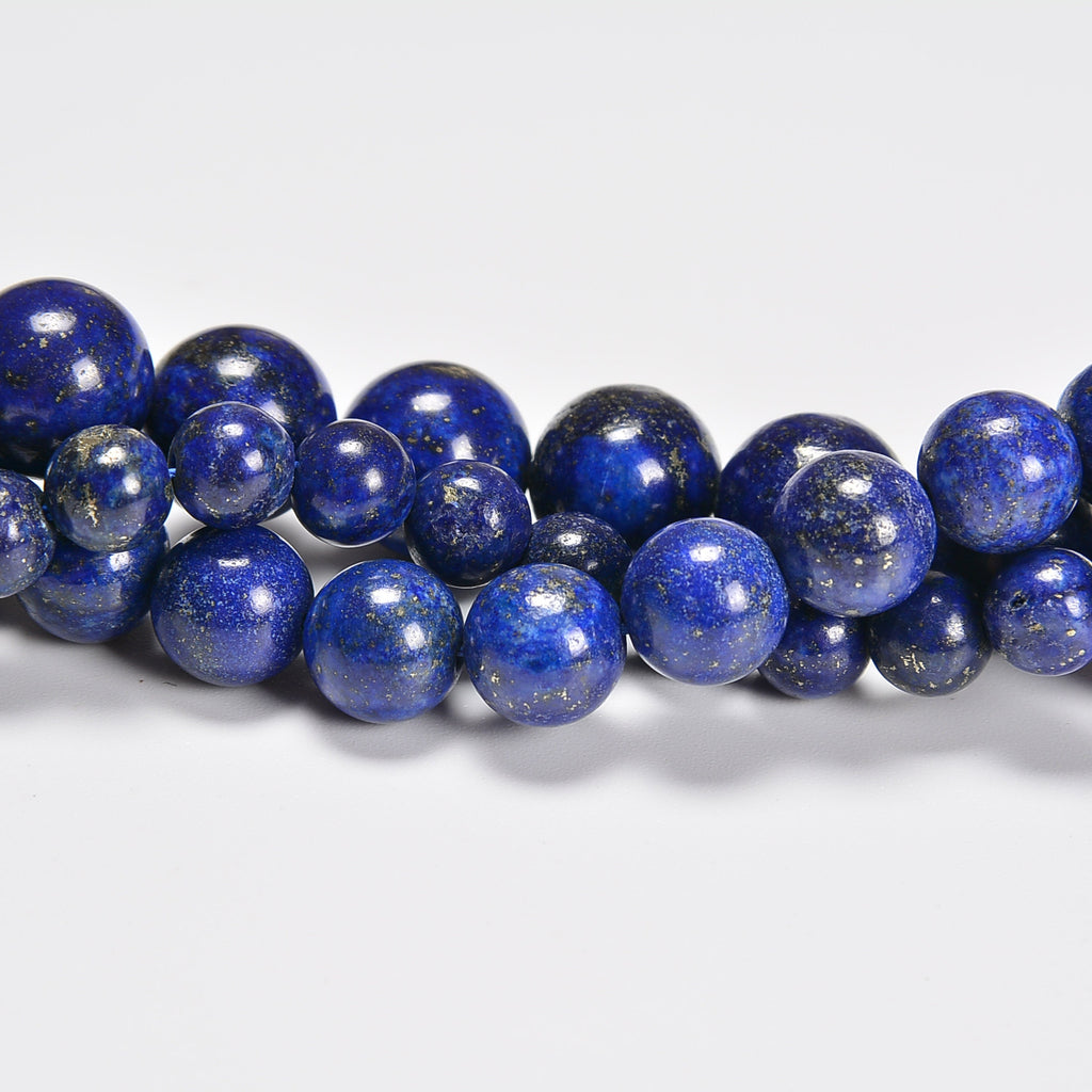 Lapis Lazuli Smooth Round Loose Beads 4mm-12mm - 15.5" Strand