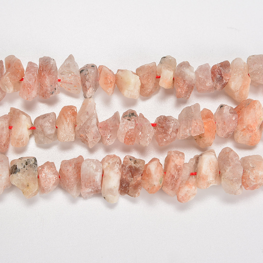 Sunstone Rough Nugget Chunks Loose Beads 10-15mm - 15" Strand