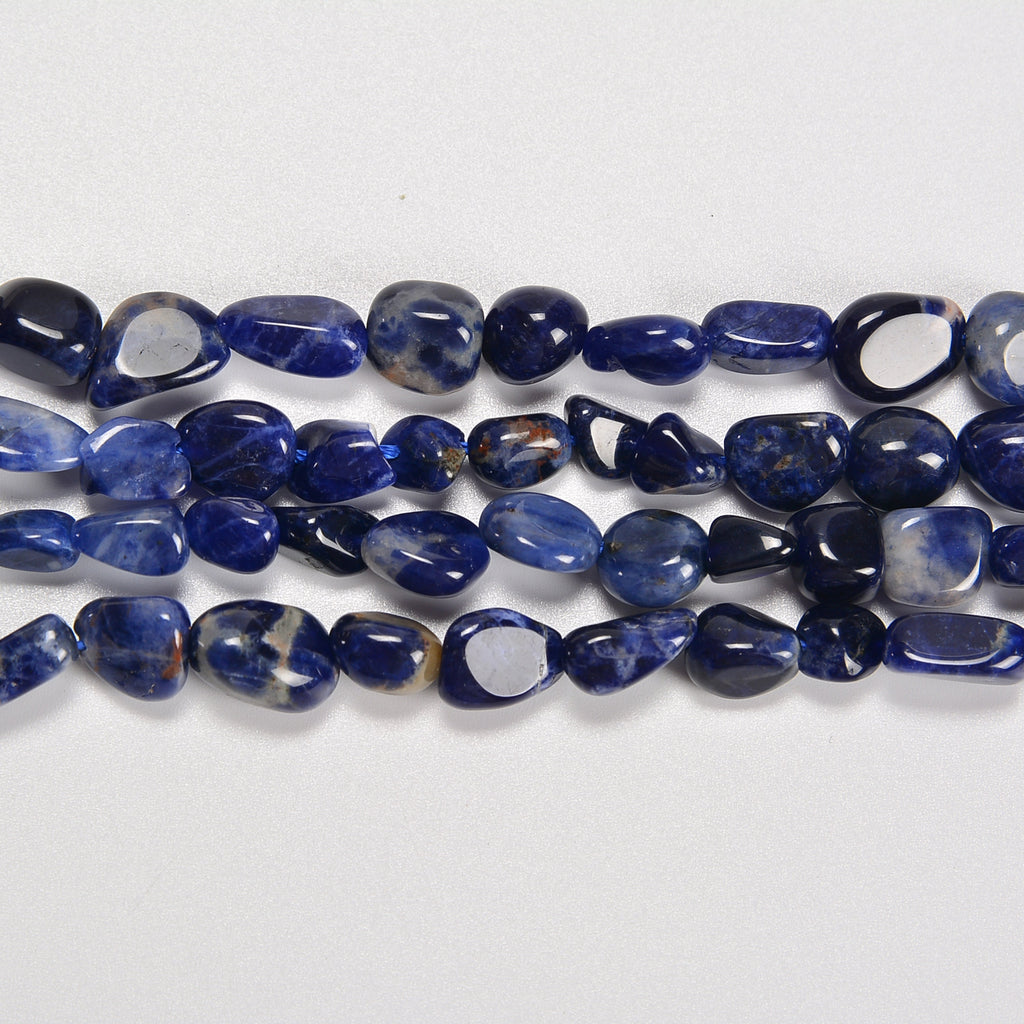Sodalite Smooth Pebble Nugget Loose Beads 6-8mm, 8-12mm - 15" Strand