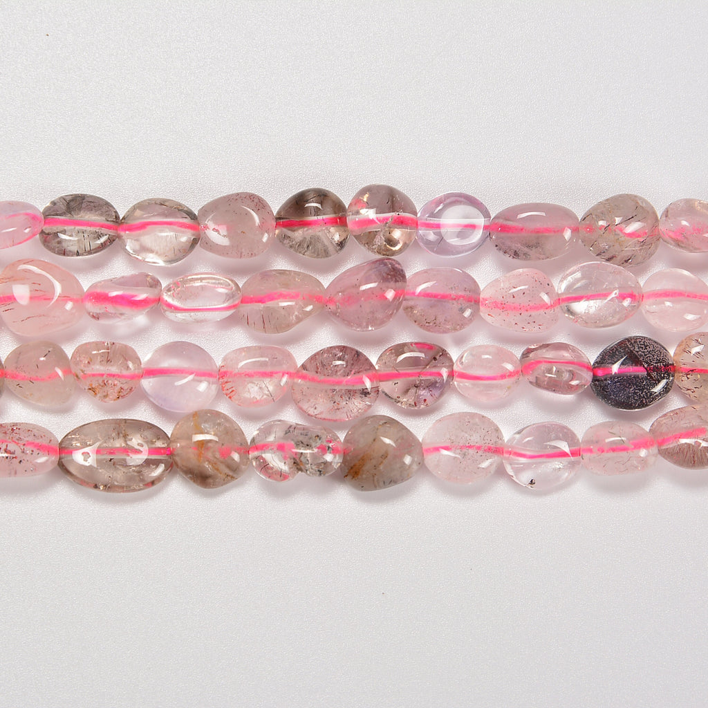 Super Seven Smooth Pebble Nugget Loose Beads 6-8mm, 8-12mm - 15" Strand