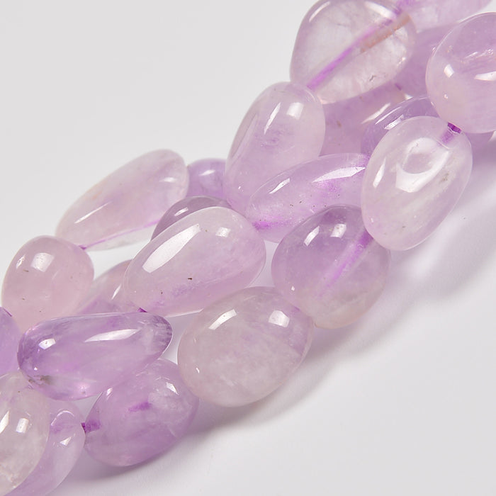 Lavender Jade Smooth Pebble Nugget Loose Beads 6-8mm, 8-12mm - 15" Strand