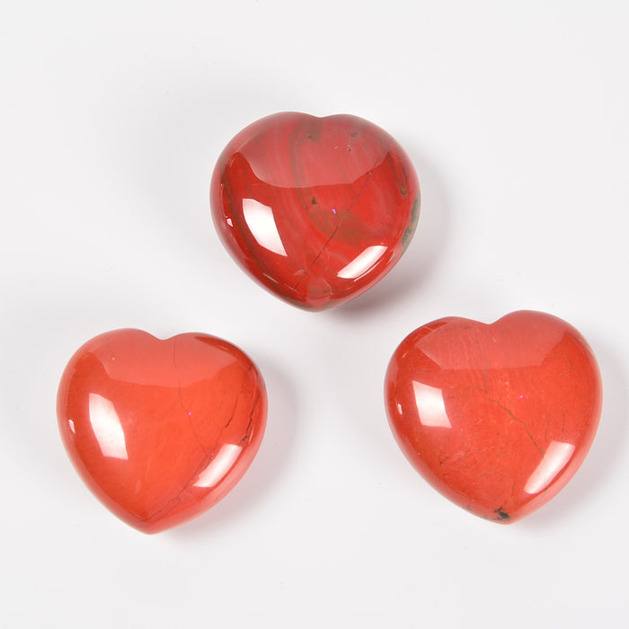 Red Jasper Heart Gemstone Crystal Carving Figurine 40mm, Healing Crystal