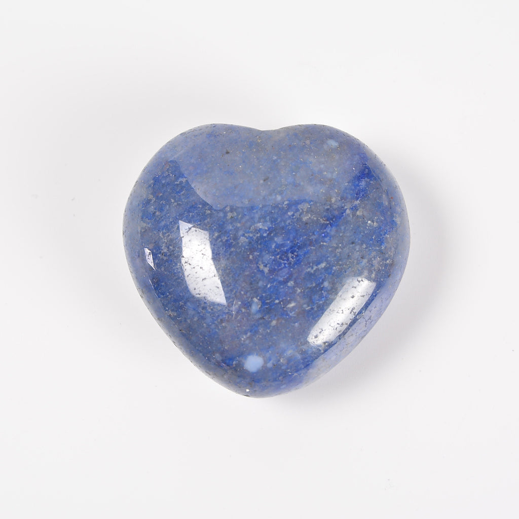Blue Aventurine Heart Gemstone Crystal Carving Figurine 40mm, Healing Crystal