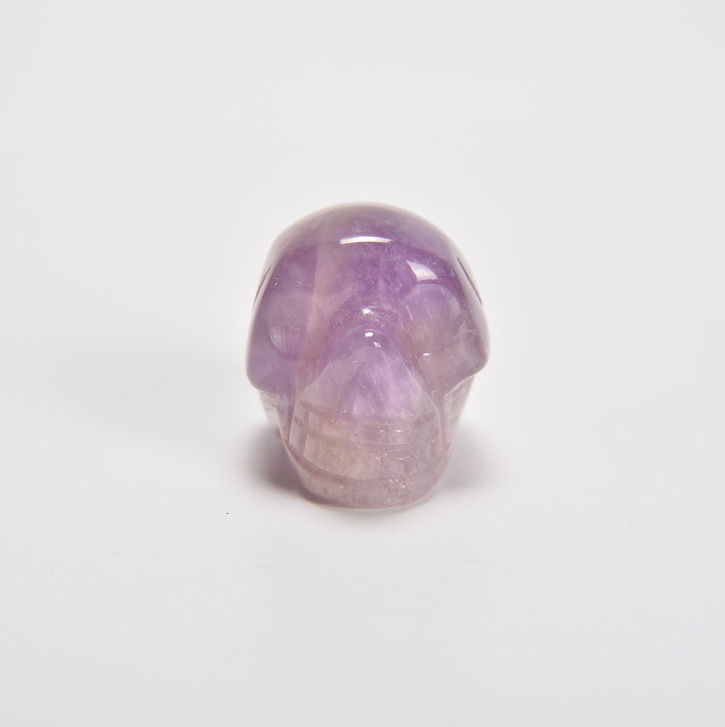 Amethyst Skull Gemstone Crystal Carving Figurine 1 inch, Healing Crystal