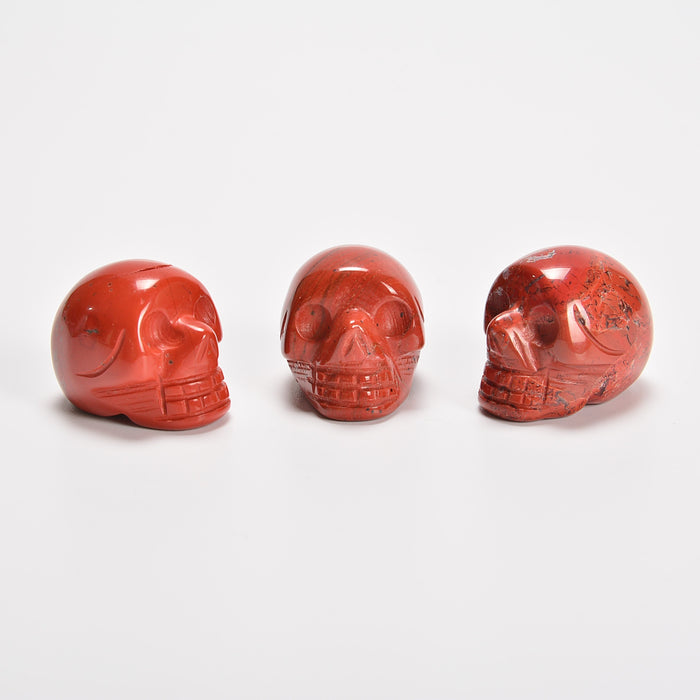 Red Jasper Skull Gemstone Crystal Carving Figurine 1 inch, Healing Crystal