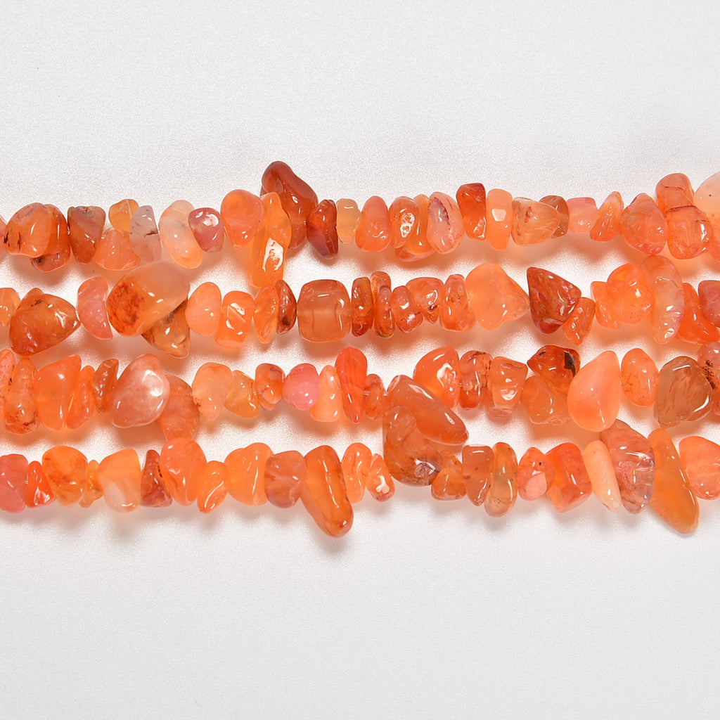 Red Botswana Agate Smooth Loose Chips Beads 7-8mm - 34" Strand