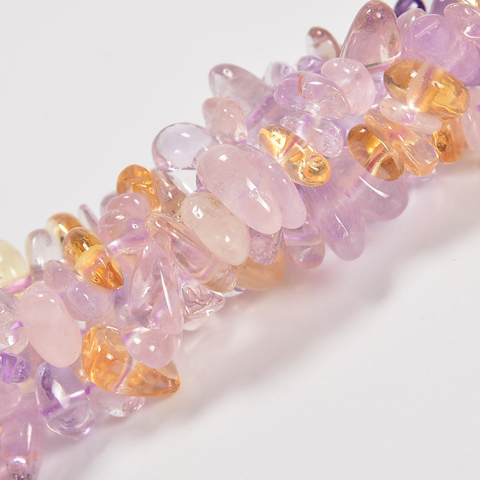 Ametrine Smooth Loose Chips Beads 7-8mm - 34" Strand