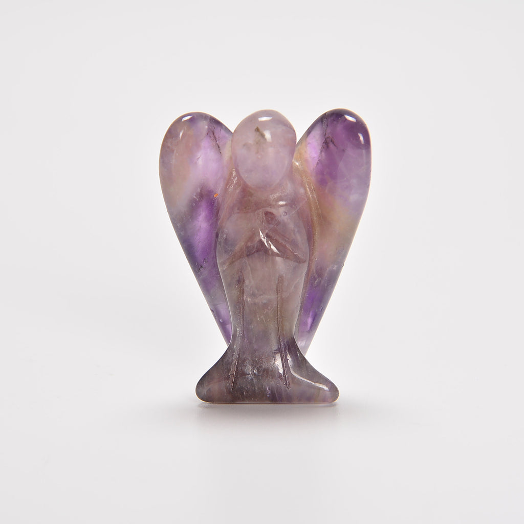 Amethyst Angel Gemstone Crystal Carving Figurine 1.5 inches, Healing Crystal