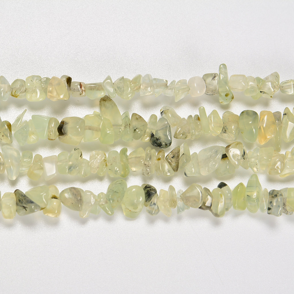 Prehnite Smooth Loose Chips Beads 7-8mm - 34" Strand
