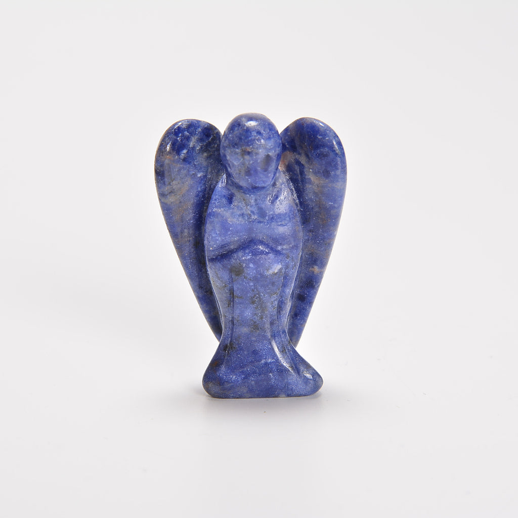 Sodalite Angel Gemstone Crystal Carving Figurine 1.5 inches, Healing Crystal