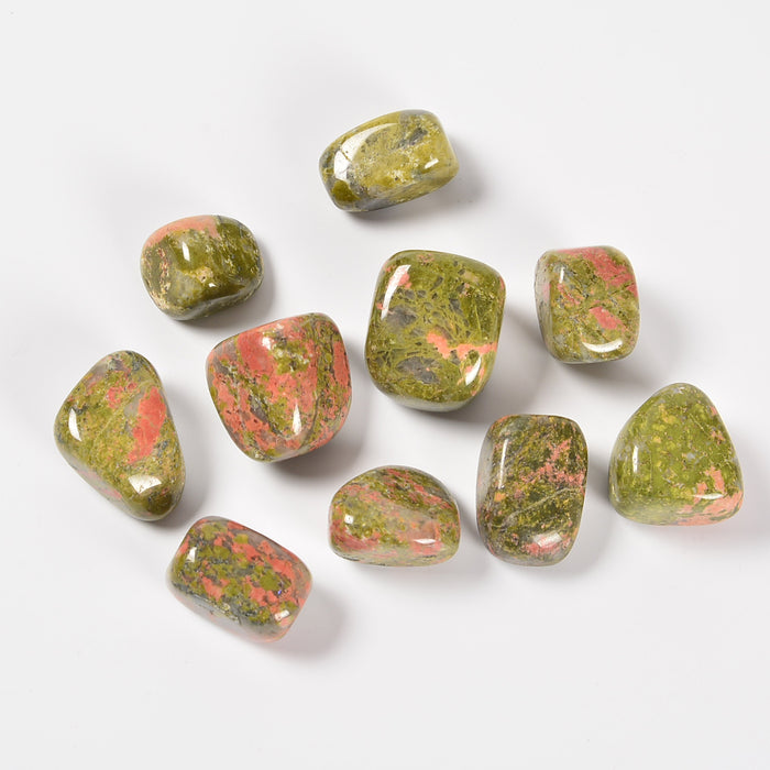 Unakite Jasper Tumbled Stones Gemstone Crystal 20-30mm, Healing Crystals, Medium Size Stones