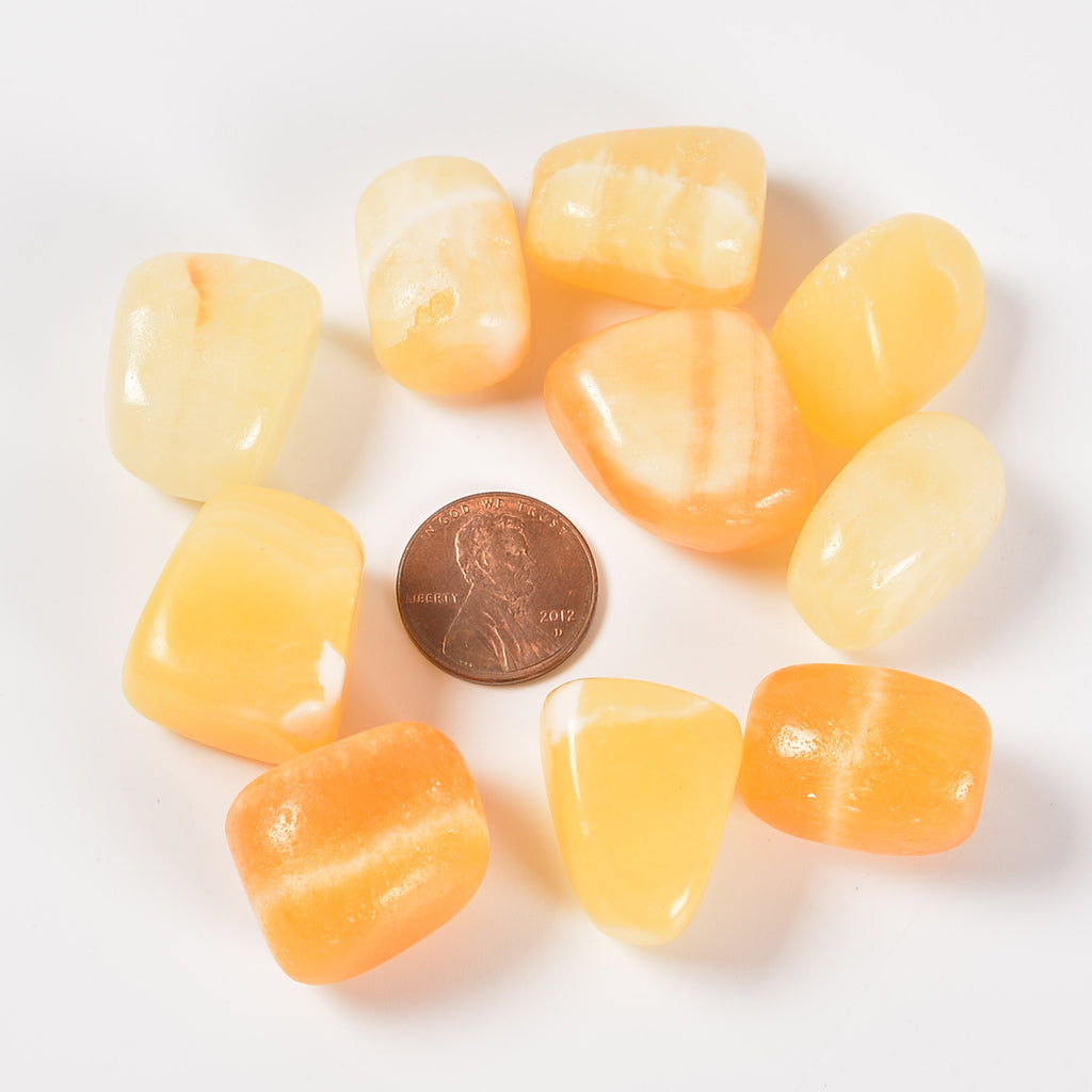 Yellow Jade Tumbled Stones Gemstone Crystal 20-30mm, Healing Crystals, Medium Size Stones