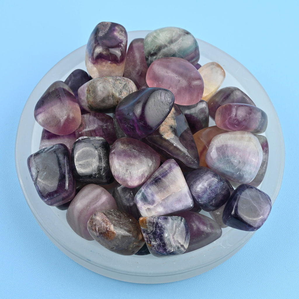 Fluorite Tumbled Stones Gemstone Crystal 20-30mm, Healing Crystals, Medium Size Stones