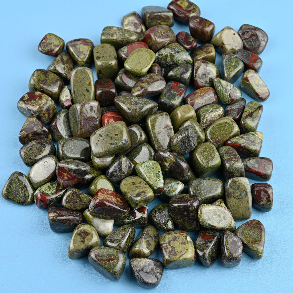 Dragon Blood Jasper / Dragon's Bloodstone Tumbled Stones Gemstone Crystal 20-30mm, Healing Crystals, Medium Size Stones