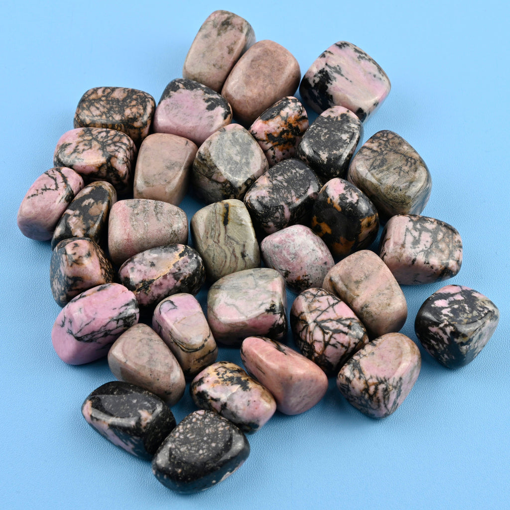 Rhodonite Tumbled Stones Gemstone Crystal 20-30mm, Healing Crystals, Medium Size Stones