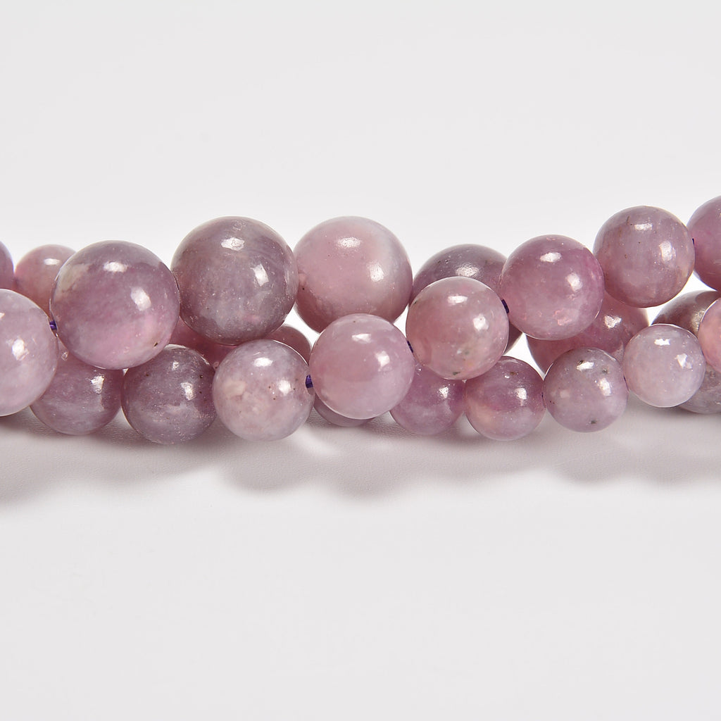Purple Tourmaline Smooth Round Loose Beads 6mm-10mm - 15" Strand