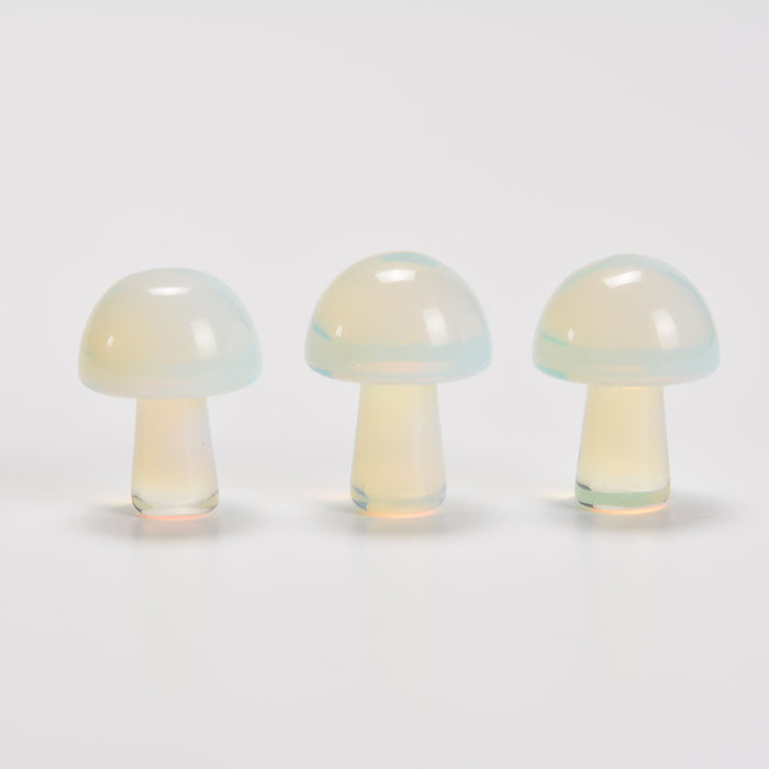 Opalite Tiny Mushroom Gemstone Crystal Carving Figurine 20mm, Healing Crystal