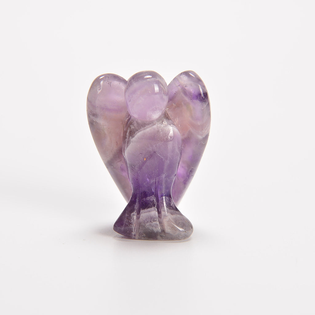 Amethyst Angel Gemstone Crystal Carving Figurine 1 inch, Healing Crystal