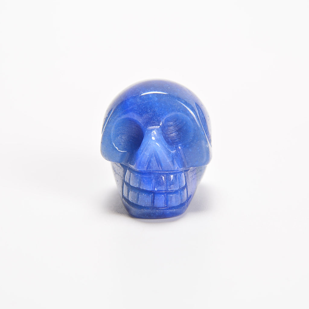 Blue Aventurine Skull Gemstone Crystal Carving Figurine 1 inch, Healing Crystal