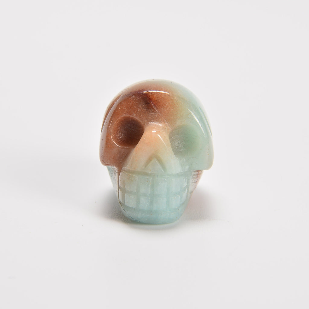 Amazonite Skull Gemstone Crystal Carving Figurine 1 inch, Healing Crystal
