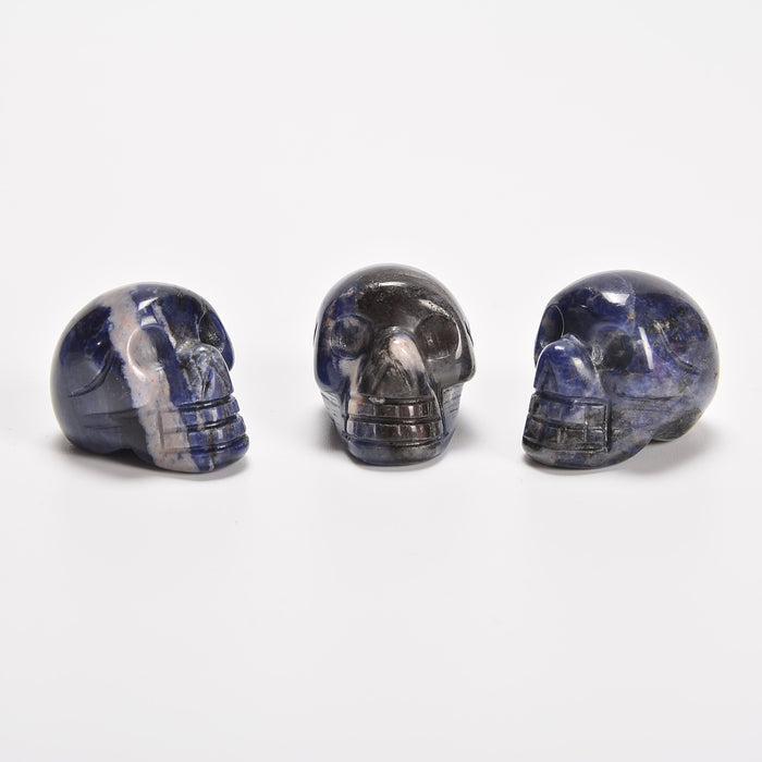Sodalite Skull Gemstone Crystal Carving Figurine 1 inch, Healing Crystal