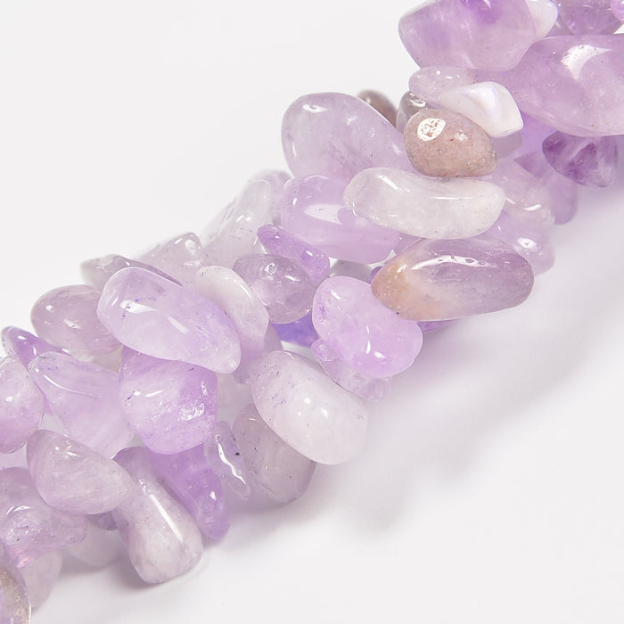 Lavender Jade Smooth Loose Chips Beads 7-8mm - 34" Strand