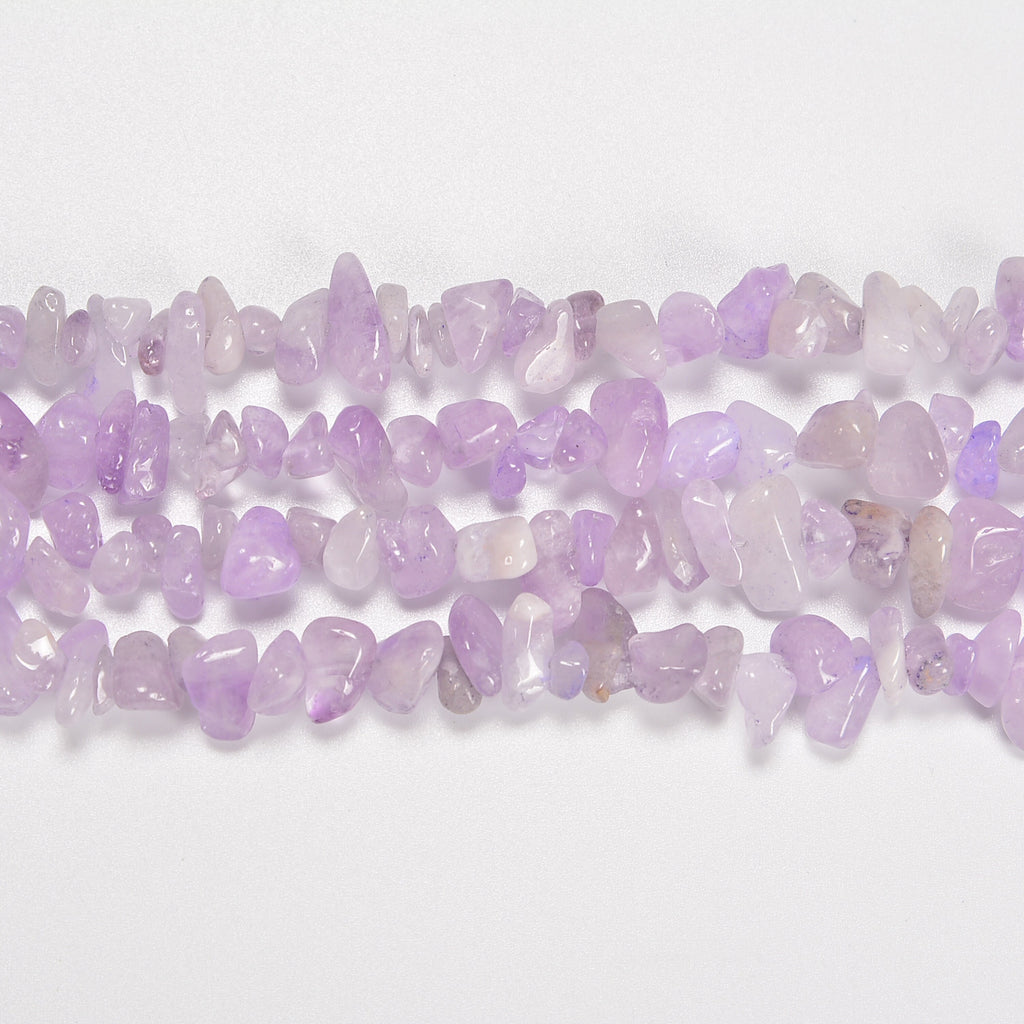 Lavender Jade Smooth Loose Chips Beads 7-8mm - 34" Strand