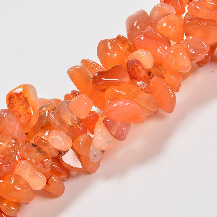 Red Botswana Agate Smooth Loose Chips Beads 7-8mm - 34" Strand