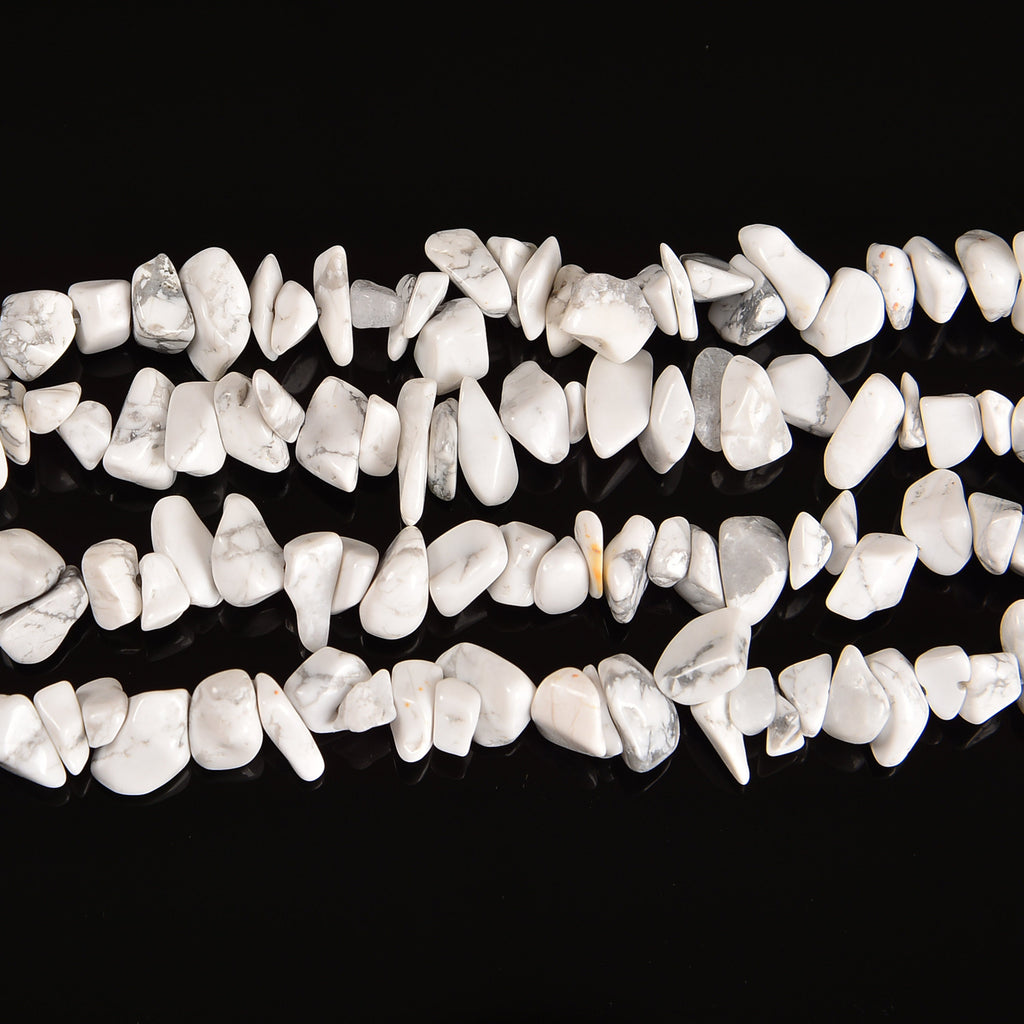 Howlite Smooth Loose Chips Beads 7-8mm - 34" Strand