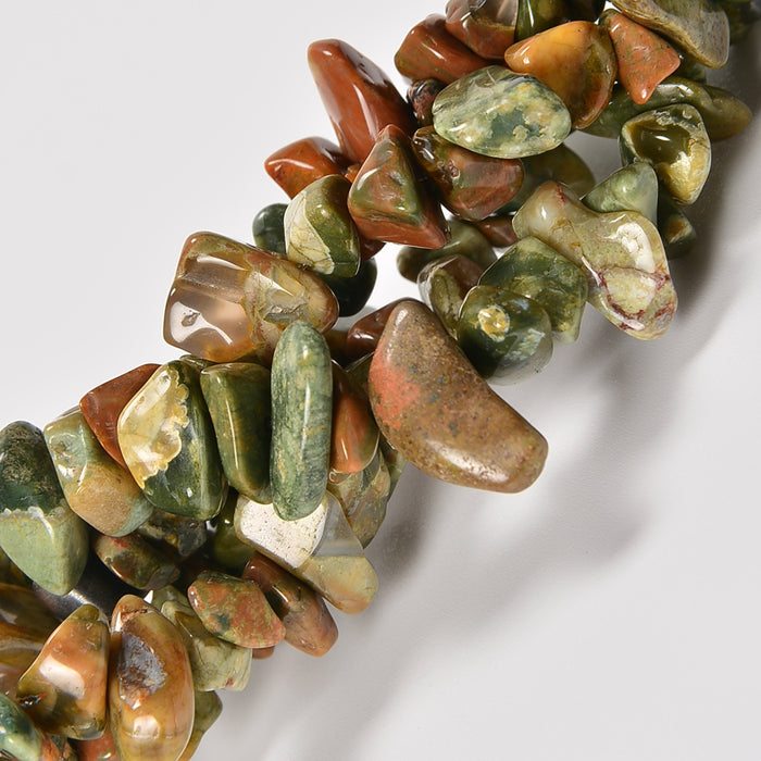 Rhyolite Smooth Loose Chips Beads 7-8mm - 34" Strand