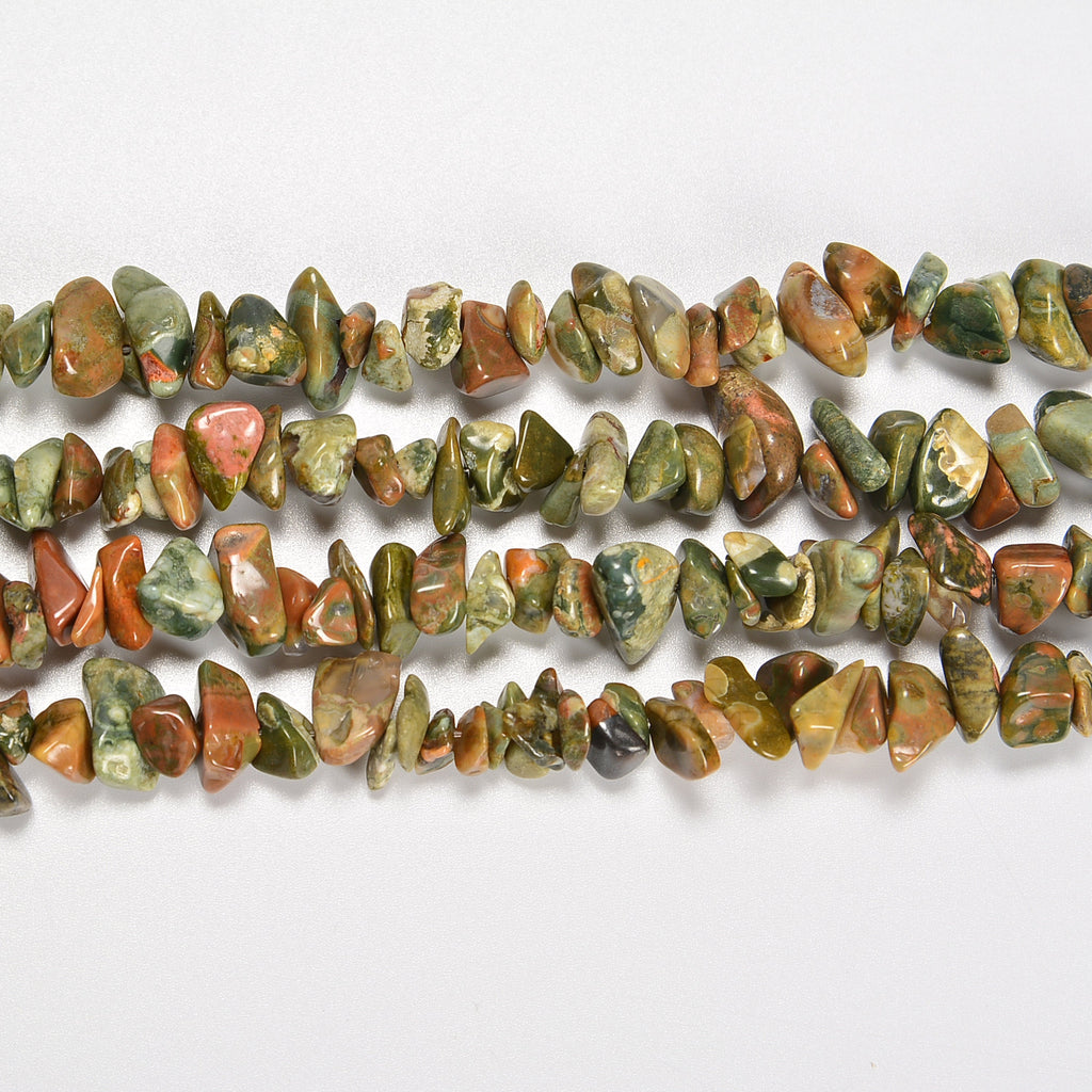 Rhyolite Smooth Loose Chips Beads 7-8mm - 34" Strand