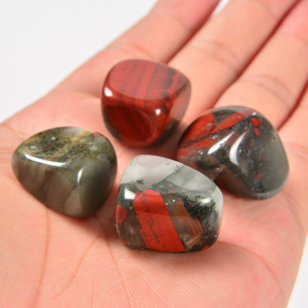African Blood Jasper / African Bloodstone Tumbled Stones Gemstone Crystal 20-30mm, Healing Crystals, Medium Size Stones