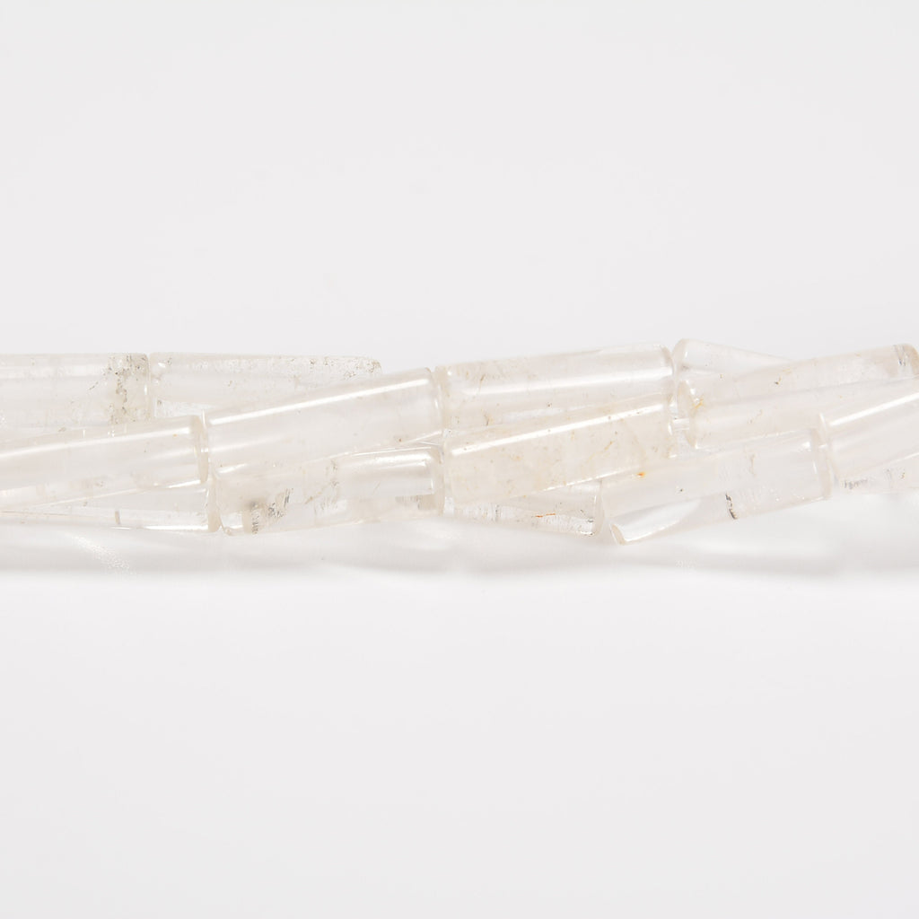 Clear Quartz Smooth Cylinder Tube Loose Beads 4x13mm - 15" Strand