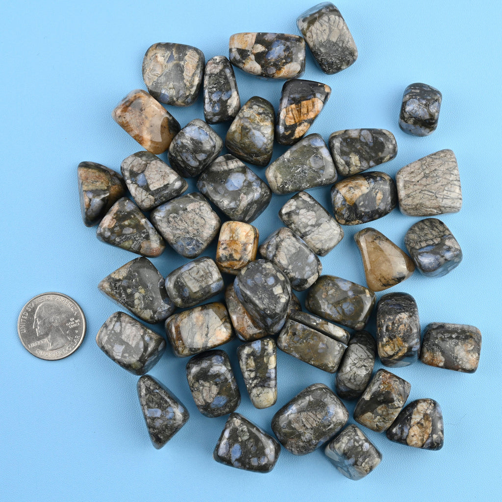 Glaucophane / Llanite Blue Que Sera Tumbled Stones Gemstone Crystal 20-30mm, Healing Crystals, Medium Size Stones