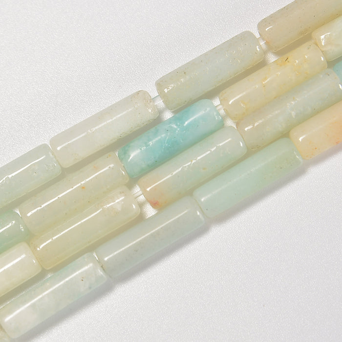 Amazonite Smooth Cylinder Tube Loose Beads 4x13mm - 15" Strand