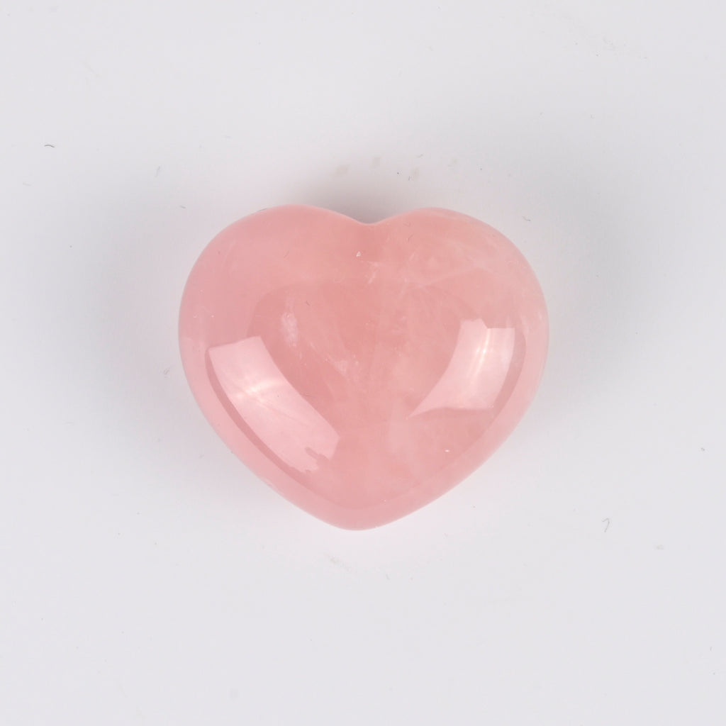 Rose Quartz Heart Gemstone Crystal Carving Figurine 40mm, Healing Crystal
