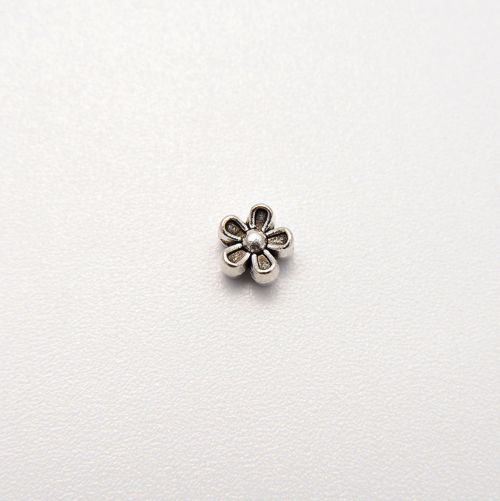 6mm Silver Daisy Flower Beads, Spacer Beads, Rondelle Bead Accents, Bead Accessories Jewelry Making DIY Bracelets Necklaces
