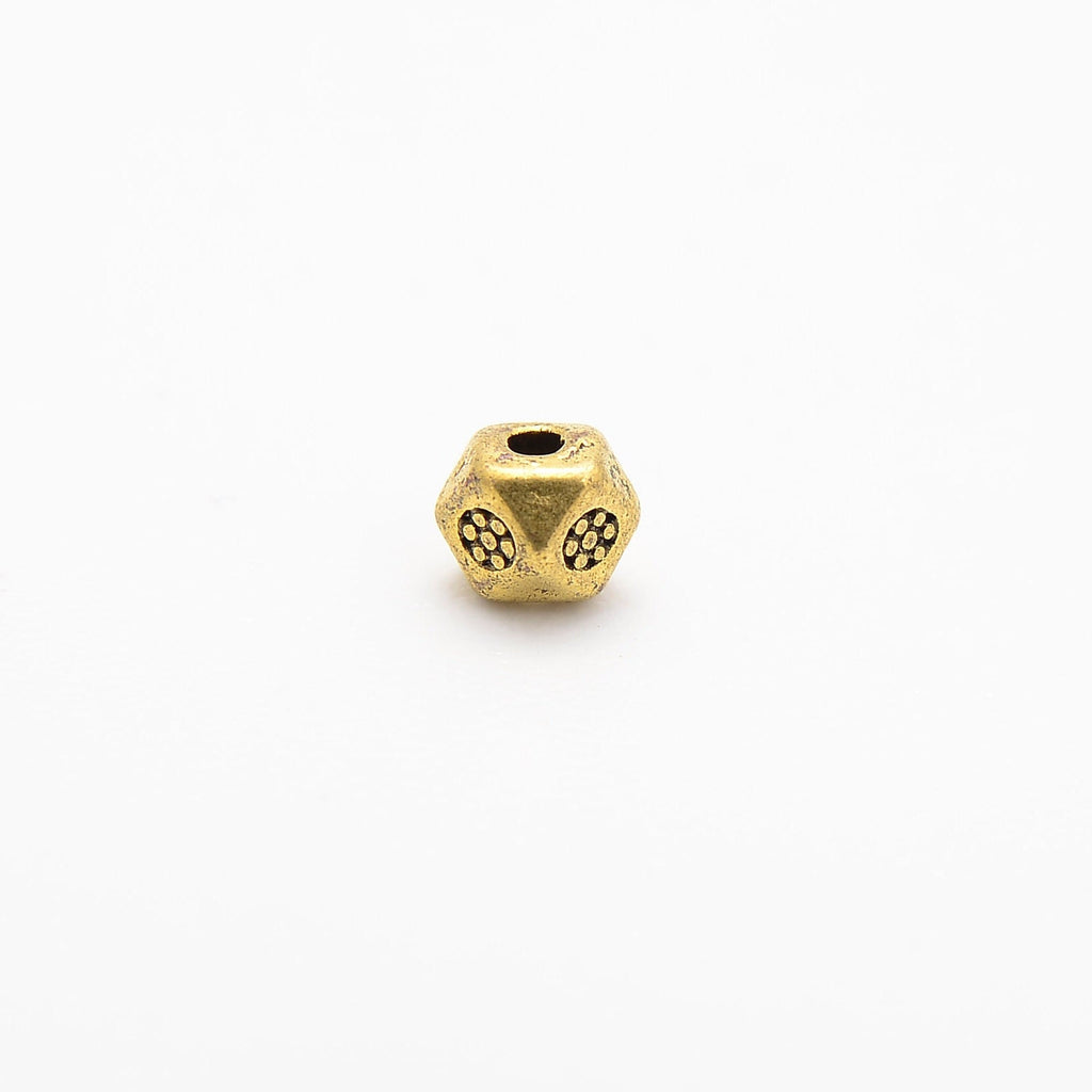 3mm Brass Faceted Cube Beads, Spacer Beads, Rondelle Bead Accents, Bead Accessories Jewelry Making DIY Bracelets Necklaces