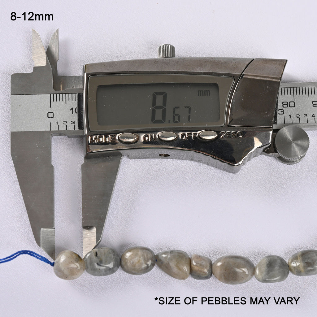 Labradorite Smooth Pebble Nugget Loose Beads 6-8mm, 8-12mm - 15" Strand