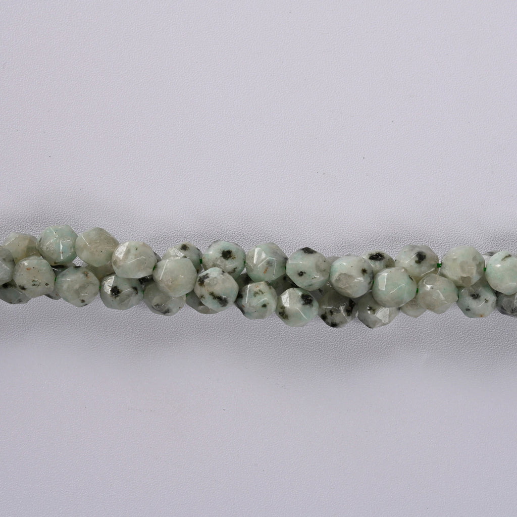 Kiwi Jasper Star Cut Faceted Loose Beads 8mm - 15" Strand
