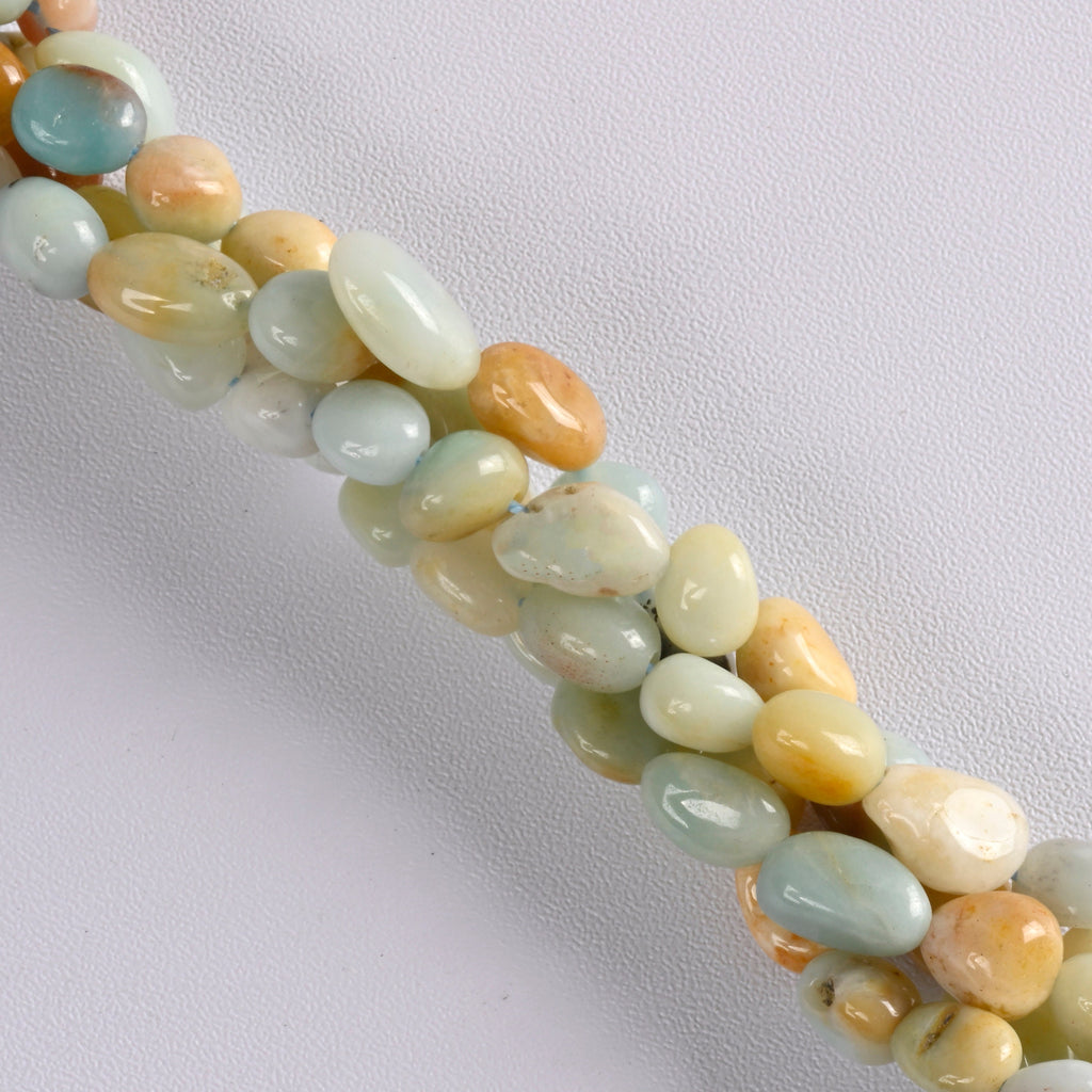 Amazonite Smooth Pebble Nugget Loose Beads 6-8mm - 15.5" Strand