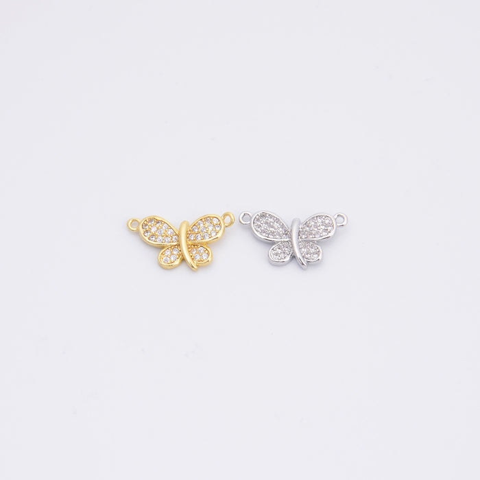 18.2mm Butterfly Charm Crystal Rhinestone, Butterfly Connector, Bracelet Connector Charms, Jewelry Making DIY Bracelet Necklace Supplies