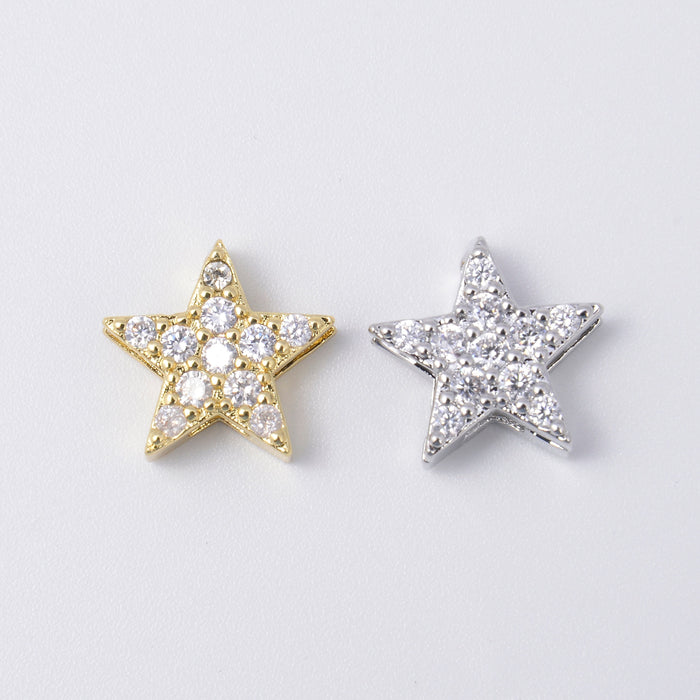 12mm Rhinestone Star Beads, Spacer Beads, Rondelle Bead Accents, Bead Accessories Jewelry Making DIY Bracelets Necklaces