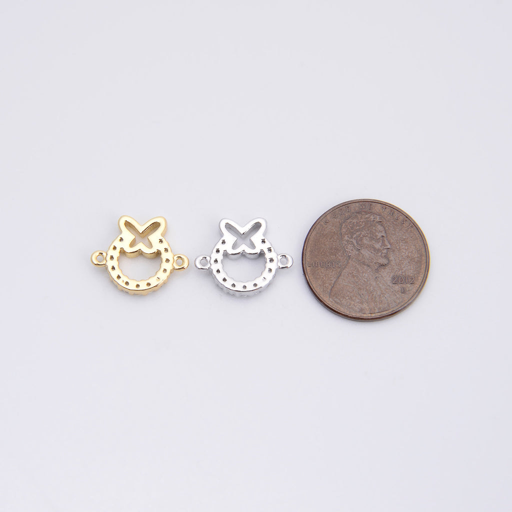 14.5mm Butterfly Crest Charm Rhinestone, Butterfly Connector, Bracelet Connector Charms, Jewelry Making DIY Bracelet Necklace Supplies
