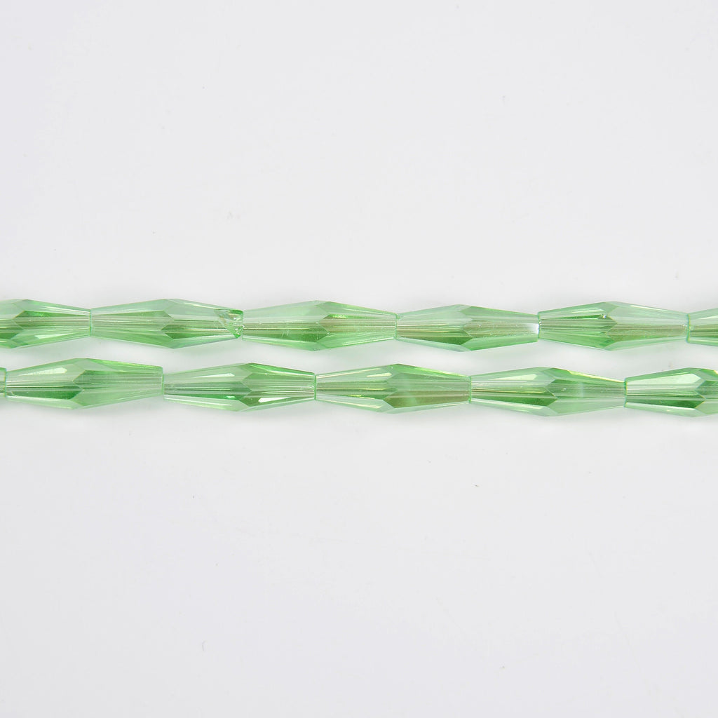 12x4mm Light Sea Green Transparent Faceted Bicone Glass Crystal Beads Strand, 28" Strand, Jewelry Making DIY Bracelet Necklace Supplies