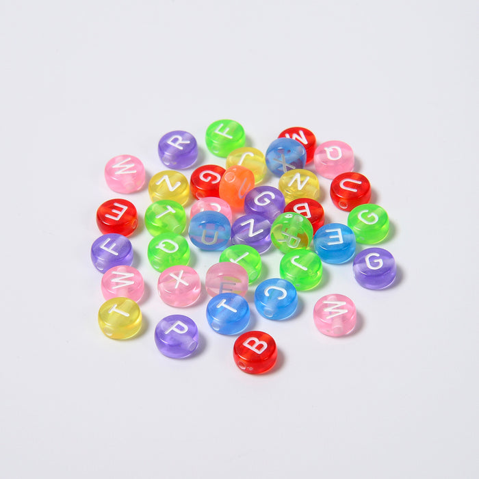 Plastic White 11mm Cube Alphabet Beads, Random Mix, (Horizontal Hole), -  Pony Bead Store